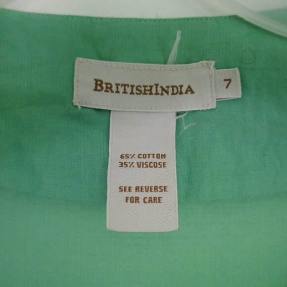 British India embroidered beaded tunic top jade green size 7 - Picture 7 of 9